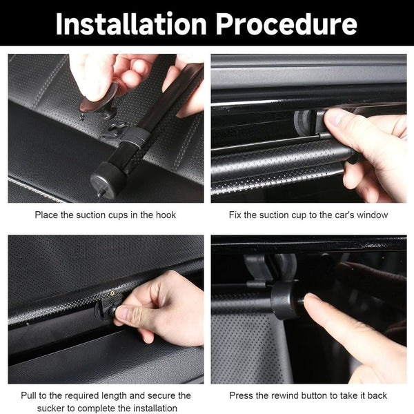 Retractable Car Side Window Sun Shade – Roller Blind Sunshade