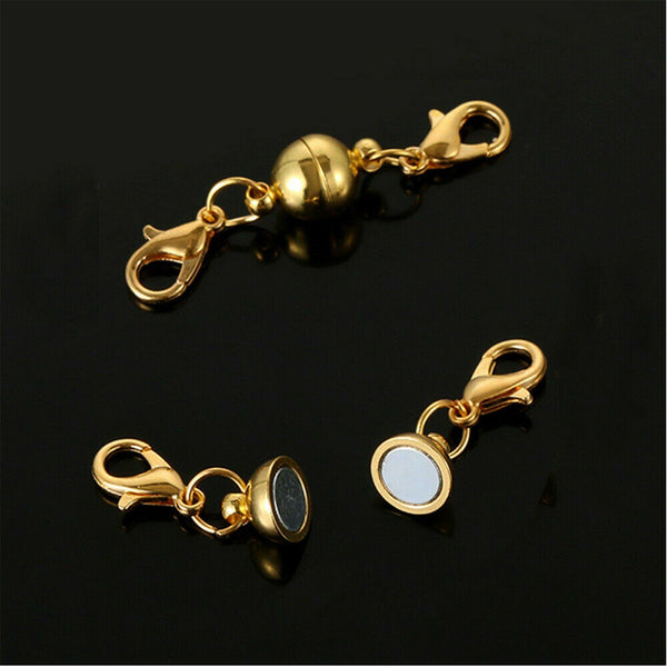 5/10Pcs Strong Magnetic Clasp Necklace Converter Extender lobster claws