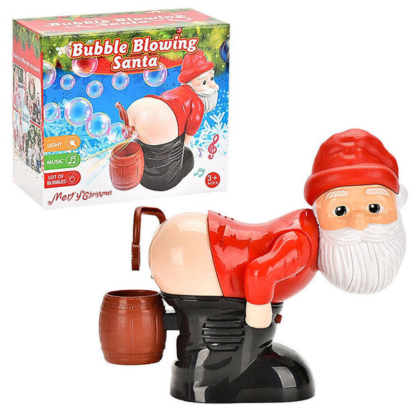 Bubble Maker Toy Santa Claus Funny Music Automatic Fart Bubble Blower Lights DM