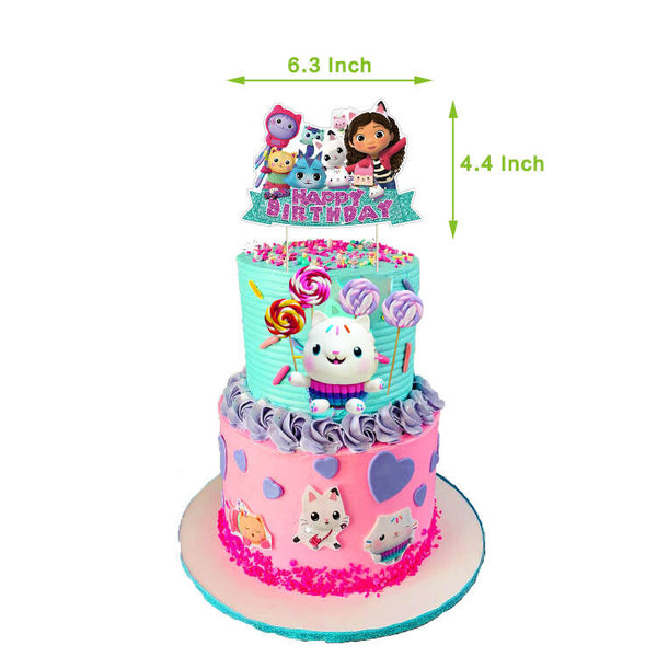 Gabby's Party Tableware Party Supplies Girls Birthday Banner Topper Balloon