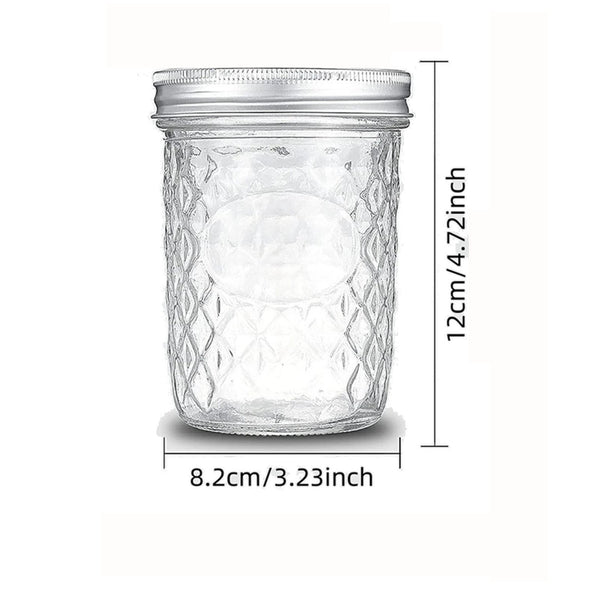 Mason Jars Canning Kit - 6x 500ml Glass Preserving Jars with Lids, Funnel, Rack & Tongs