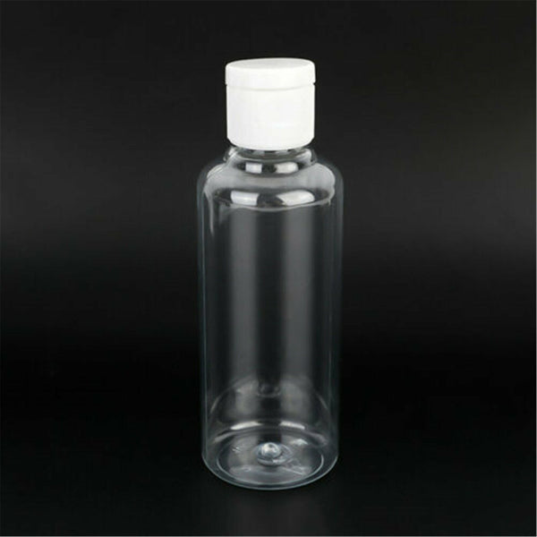 UP100x 50ml Refillable Bottles PET Clear Empty Lotion Liquid Makeup Container AU