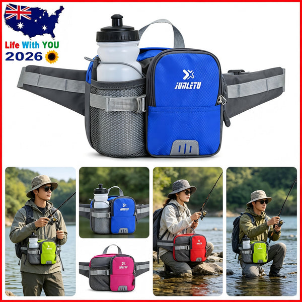 Belt Bag Water Bottle Holder Outdoor Cycling Nylon Waist Pack Camping Hiking