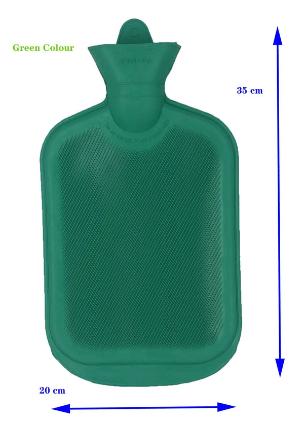 2L Hot Water Bottle Winter Warm Natural Rubber Bag Relaxing Warmer and COVER