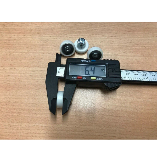 Set of 4 Shower Screen Door Rollers Runners Wheels Spare Parts FLAT Profile Top