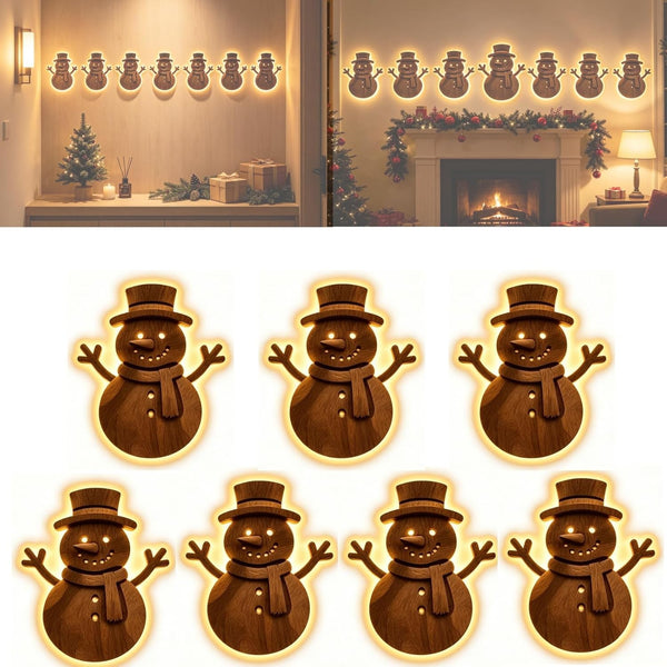 LED Christmas wall decorations shown in an indoor holiday room setting