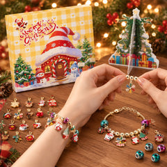Bracelet Making Kit Christmas – DIY Charm Bracelet Gift Set with Enamel Charms