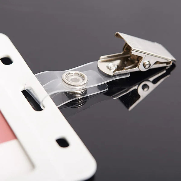 20x Plastic Clear ID Card Holder Badge Lanyard Work Business Pouch Security Clip