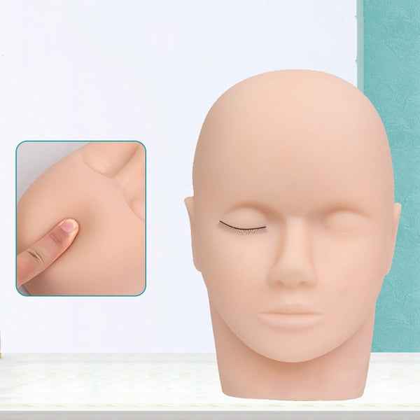 Mannequin Head Makeup Cosmetology Training Head w/ Practice Strip Lashes Set AU