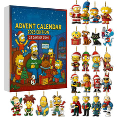 Cartoon Advent Calendar – 24 Days of Acrylic Character Christmas Ornaments