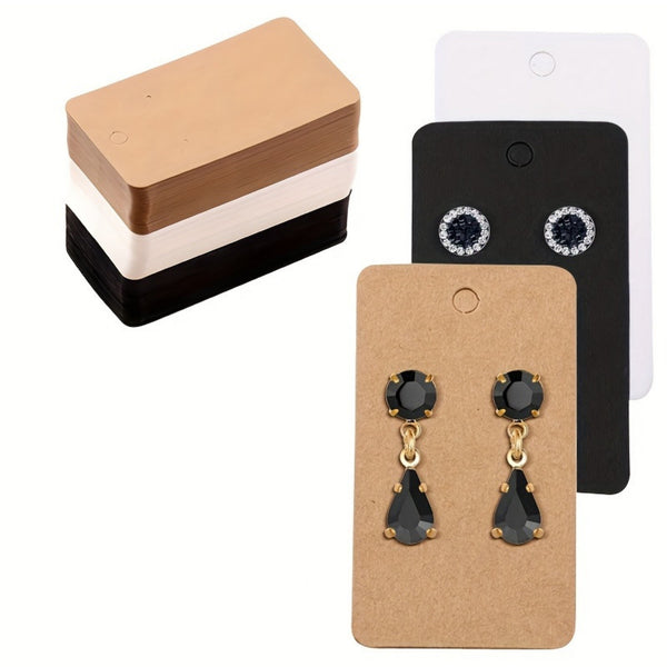 300PCS Kraft Paper Earring Cards Jewelry Display Holder Tags