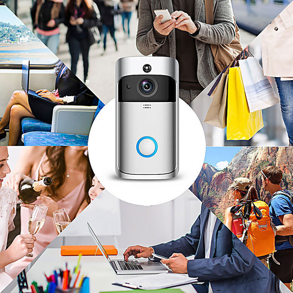 Wireless Doorbell WiFi Phone Security Camera Ring Video Door Bell Smart Intercom