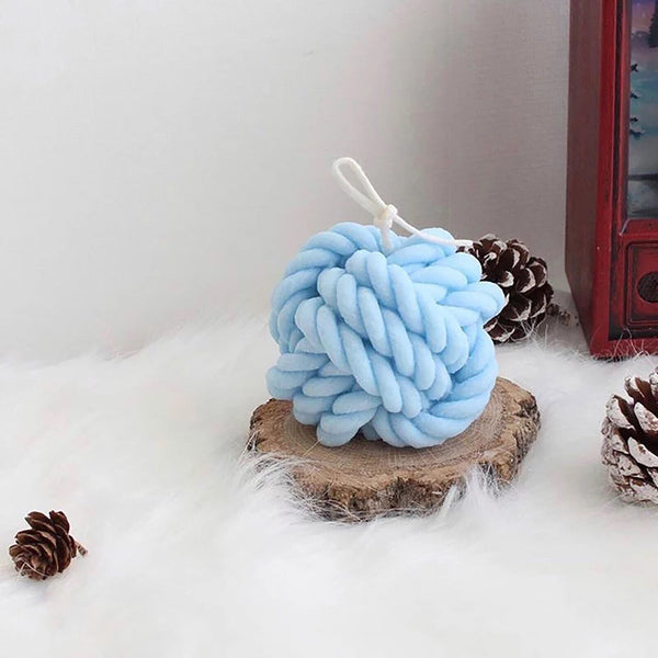 DIY Candles Mould Woolen Ball Wax Candle Mold Aromatherapy 3D Silicone Moulds AU