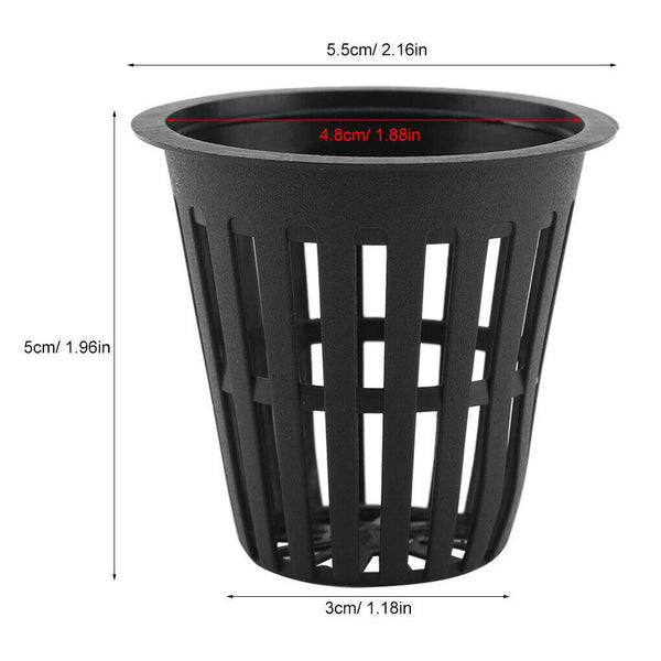 40pcs Hydroponics Plant Grow Net Cup Mesh Pot Basket Mesh Aeroponic Aquaponic AU