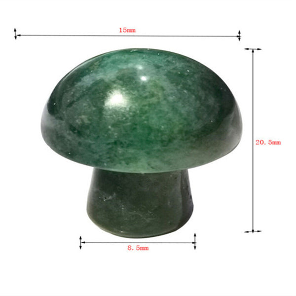 Mini Mushroom Natural Crystal Carving Quartz Massage Healing Reiki Stone Decor