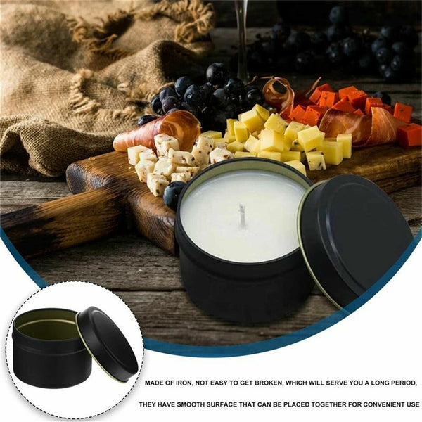 16-160X Candle Making Tins Candle Jars 100ml Metal For Wax Soy Making Container