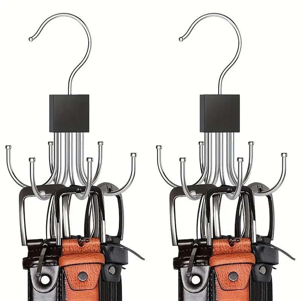5X 360° Rotating 6-Claw Multi-Function Hook Belt Hanger Space Saving Wardrobe