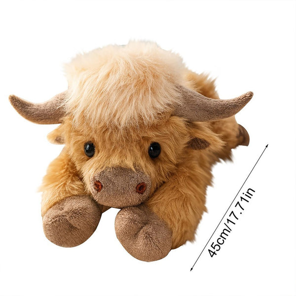 Highland Cow Plush Toy Soft Stuffed Animal Weighted Plush 25CM 45CM 55CM