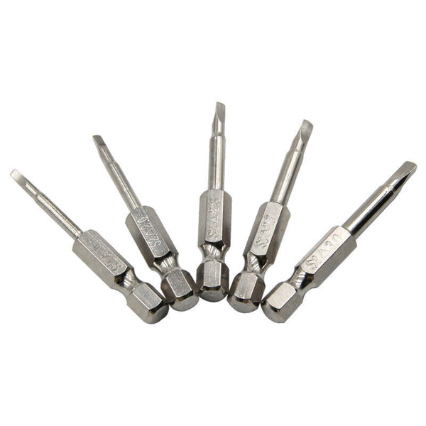 5Pcs Magnetic Steel Triangle Head Screwdriver Bit 50mm S2 Steel 1/4 Hex Shank AU