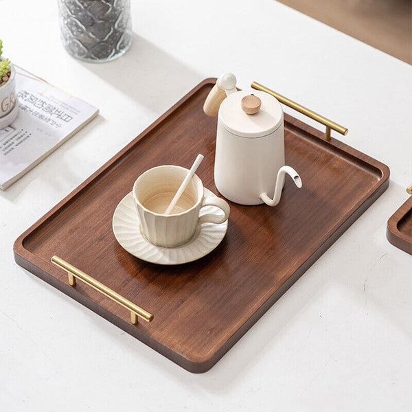 Rectangular Wooden Tea Tray Simple Household Serving Tray Kitchen Tea Tray AU
