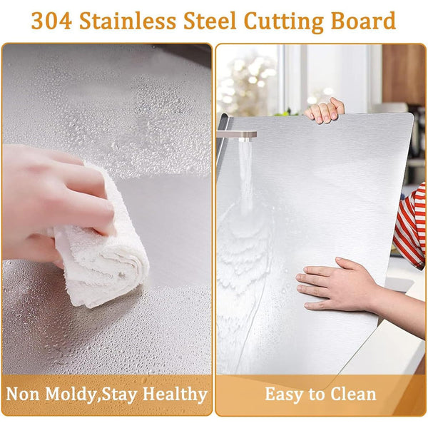 304 Stainless Steel Cutting Chopping Board Pastry Bench Protector Large Board AU