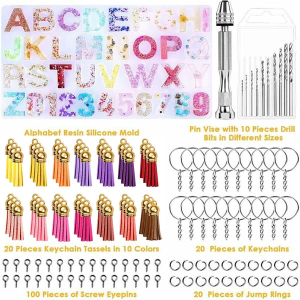 172X Jewelry Pendant Epoxy Resin Mould Alphabet Silicone Mold English Letter Set