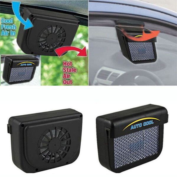 Solar Power Car Window Fan Auto Ventilator Air Vent Vehicle Exhaust Ventilation