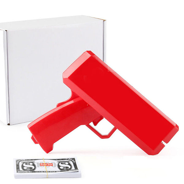 Multi-Coloured Money Shooter Spray Cash Toy Money Gun Prop 100pcs Bill Dispenser
