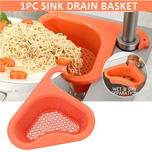 Swan Drain Basket Punch Free Kitchen Sink Filter Organizer Strainer Holder Tool