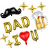 Dad I Love You foil balloon set of 13 for Father's Day