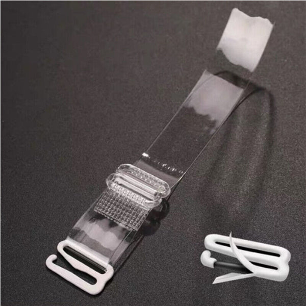 3Pairs Adjustable Transparent Invisible Bra Strap Clear Underwear Shoulder Strap