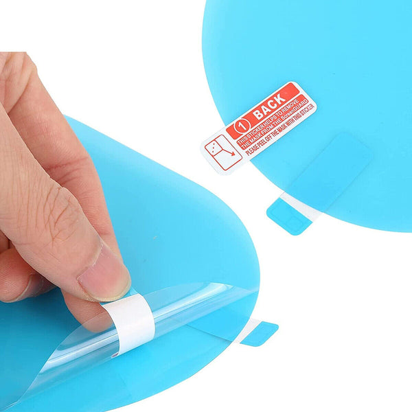 2Pcs Rainproof Car Rearview Mirror Sticker Anti-fog Protective Film Rain Shield