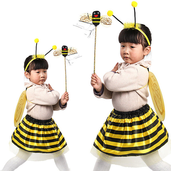 Kid Costume set Child headband skirt Bumblebee WING Halloween Fancy Bee Wings