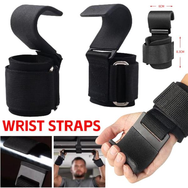 Weight Lifting Power Hooks Wrist Support Straps | Gym Grip Hooks for Deadlift