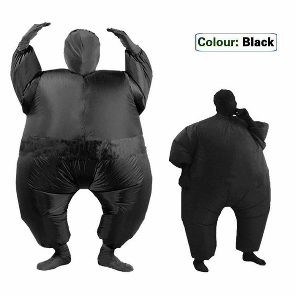 Inflatable Fancy Chub Fat Masked Suit Dress - Blow Up Halloween Party Costume