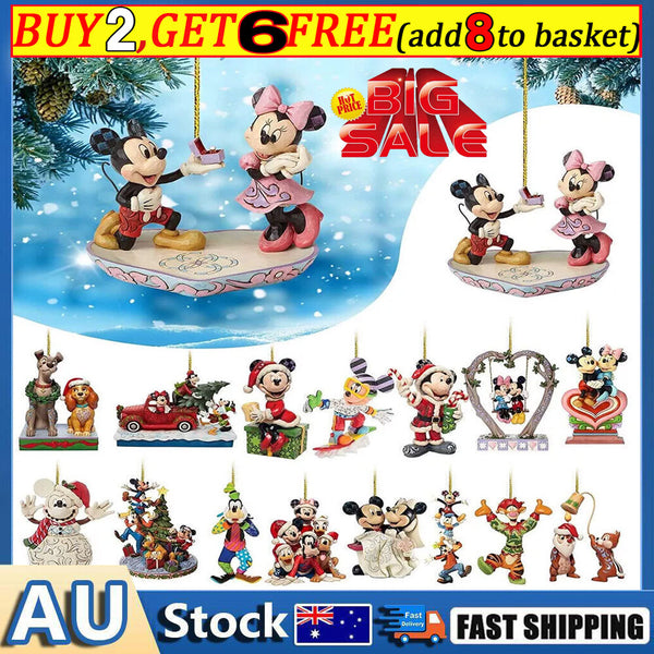Christmas Tree 2D Disney Acrylic Ornaments Xmas Pendants Hanging Kids Gift DecOD
