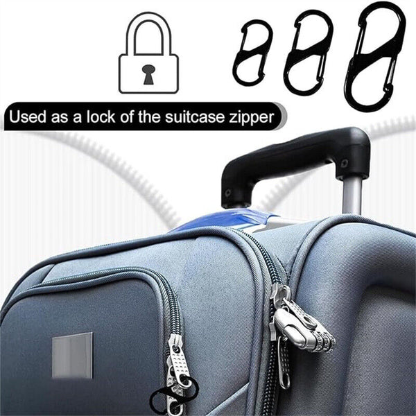 Cable Carabiner Camping Hiking Hook Chain Key S-Ring Lock Clip Holder NEW