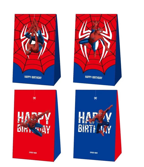 Spiderman Birthday Party Paper Lolly Loot Bag Box Balloons Stickers Party Favour