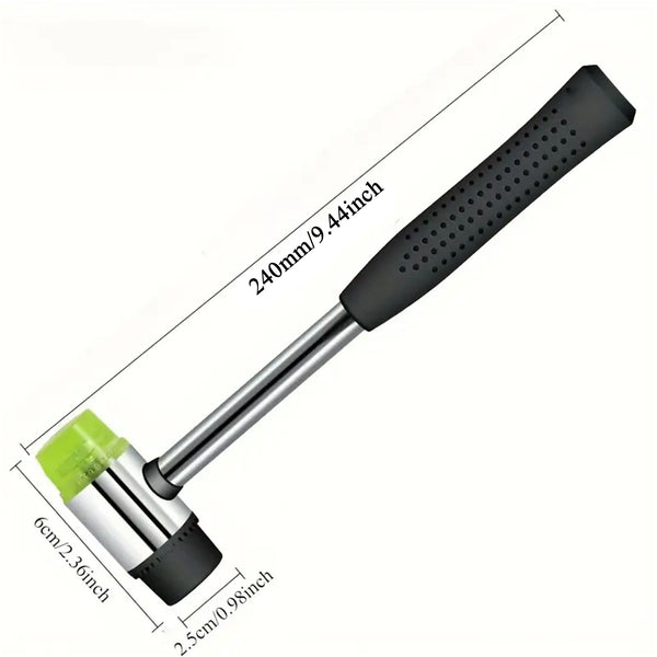 4 Pack 25cm Rubber Mallet Soft Face Hammer – Double Sided Non Marking DIY Hammer with Grip Handle