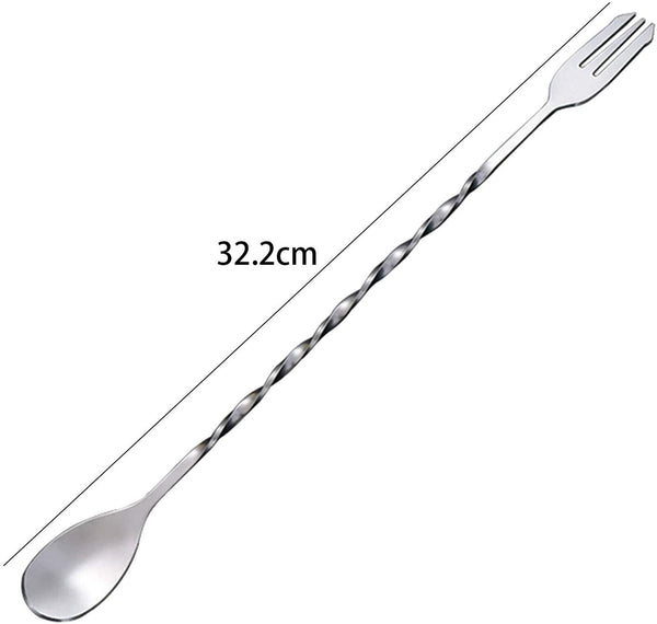 Stainless Steel Bar Wine Cocktail Mixing Twist Stirring Spoon Long Handle Drink