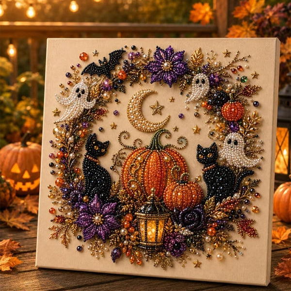 Halloween Ghost Pearl Art DIY Kit 3D Diamond Painting Craft Home Decor Gift