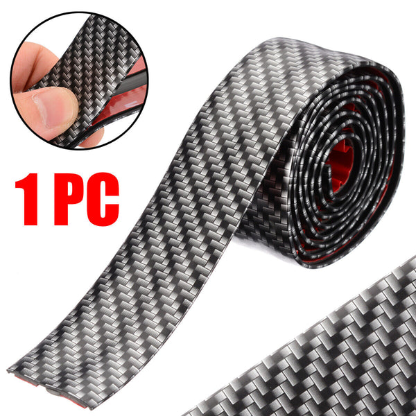 2.5M Carbon Fiber Car Door Sill Scuff Step Plate Panel Bumper Protector Strip AU