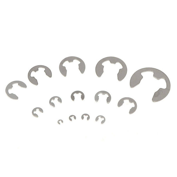 400PCS Stainless Steel E Clips C Circlip Kit Retaining Ring Assorted 1.5 - 10mm