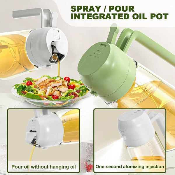 2PCS 2 In 1 Oil Sprayer Dispenser Cooking Baking BBQ Spray Bottle Kitchen Tool