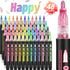 12/24/48PCS Graffiti Pen Xmas Gifts Metallic Outline Pens Coloring Lightstick