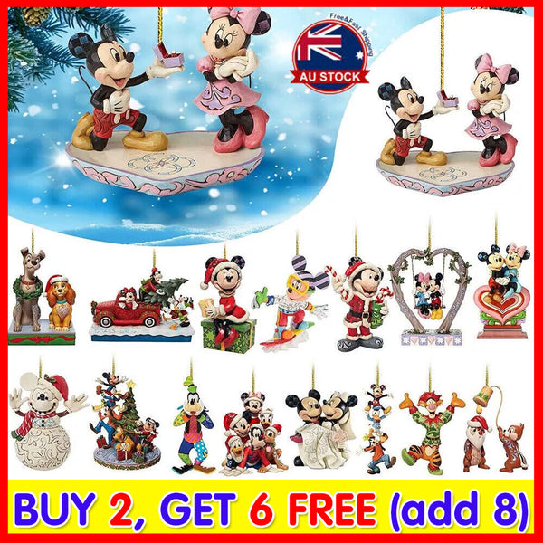 Christmas Tree 2D Disney Acrylic Ornaments Xmas Pendants Hanging Kids Gift DecOD