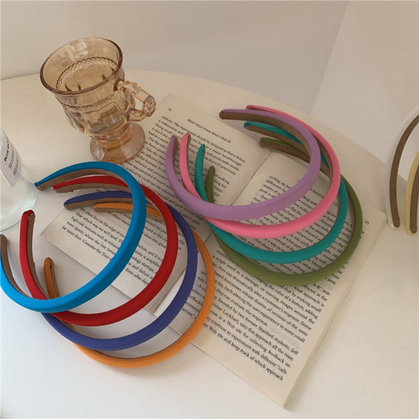 68pcs Girls Womens Plain Satin Alice Band Headband 10mm Ribbon Hoop Hair Band AU