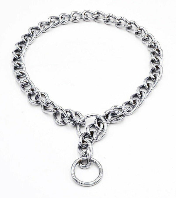 Heavy Duty Choker Collar Chain Dog Pet Slip Check Chains Round Twist Link Chrome