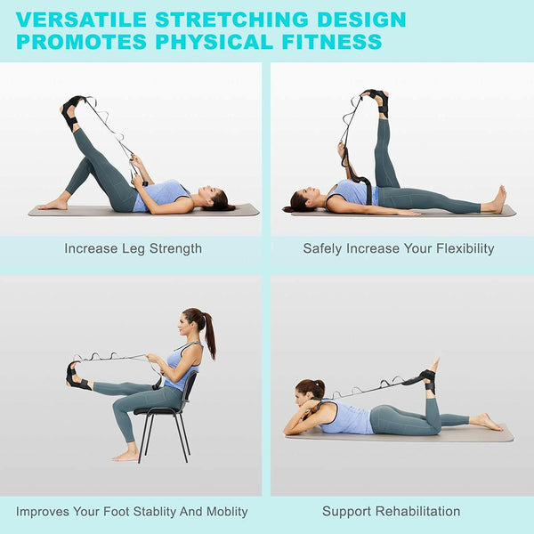 Yoga Stretch Strap Plantar Fasciitis Leg Training Foot Ankle for BalletGymnastic