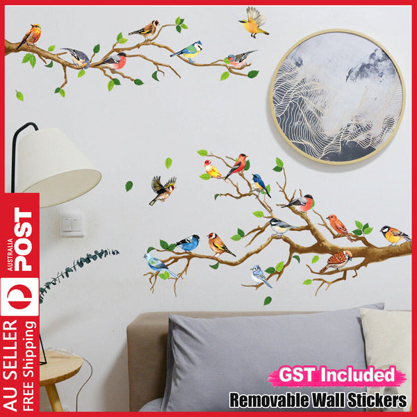 130cm Removable Wall Stickers Birds on Tree Branch Wall Decor Decal Home NEW AU